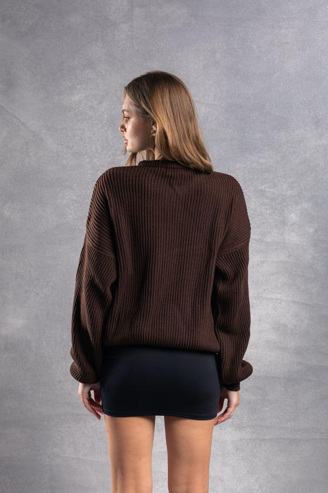 Core Brown Knitted Crewneck